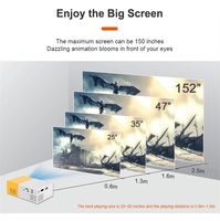YG300 4K 1080P Film Portable Home Cinéma Smart TV Laser Projecteur MINI Projecteur Compact Vidéo Projecteur pour Intérieur Extérieur Utilisation