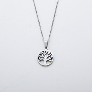 PVD Gold Plated Stainless Steel <b>Tree</b> of Life <b>Necklace</b> for Women | Rose Gold Lucky <b>Tree</b> Pendant - Product Image 5