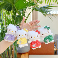 Porte-clés en peluche mignons chats, pendentif étoile en coton PP, poupée de machine à griffes et breloque de sac