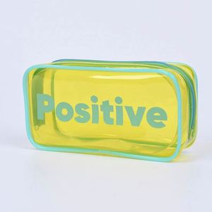 Bolsa de Maquillaje de PVC Impermeable Personalizada, Estuche Transparente para Lápices de PVC, Bolsa con Cierre para Artículos de Papelería - Product Image 3