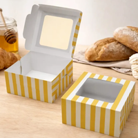 Boîte d'emballage pour gâteaux en carton pliable biodégradable personnalisée avec logo
