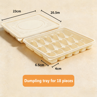 Vassoio in blister personalizzato per dumpling surgelati, contenitore in plastica per alimenti con scomparti, adatto al microonde, design personalizzato delle cavità
