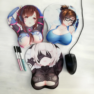 Tùy Chỉnh Silicone Gel 3D Anime Cổ Tay Miếng Đệm Chuột Sexy Phim Hoạt Hình Cô Gái Phim Hoạt Hình 3D Vú Cao Su Chuột Pad Với Cổ Tay Phần Còn lại Hỗ Trợ - Product Image 5