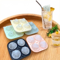 Moule à glaçons en silicone écologique pour whisky, 4 cavités, moule à glace en forme de diamant DIY, grille à glace réutilisable, moule à glaçons