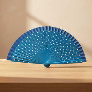 Abanico de Madera de Ébano Hecho en <span class=keywords><strong>Valencia</strong></span> - Abanico de Flamenco con Pintura Floral FAREA, Abanico Español Pintado a Mano - Product Image 3