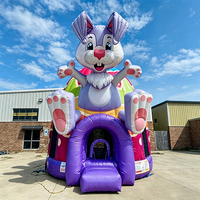 Château gonflable KARRY en PVC, motif lapin, taille personnalisée, château de saut commercial pour enfants