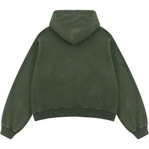 FOXA Sweat-shirt à capuche surdimensionné pour femme, en molleton avec poches, anti-boulochage, en coton - Product Image 2