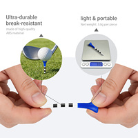 Tee de Golf de Plástico de 83 mm con Punta Suave de TPR, Diseño de Dos Tonos, Soporte Duradero para Pelotas de Golf, Accesorio de Golf al por Mayor