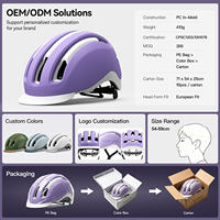 Casque de vélo PC In-Mold léger pour adulte, respirant, avec boucle de réglage, idéal pour la ville et le cyclisme