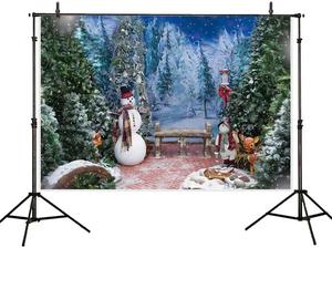Fotofono pupazzo di neve inverno decorazioni per albero di natale capodanno pittura di famiglia sfondo <span class=keywords><strong>fotografia</strong></span> photocall - Product Image 1