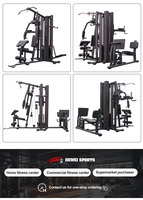 Équipement de musculation complet à 4 stations pour usage commercial, cadre en acier carbone robuste de 436 kg