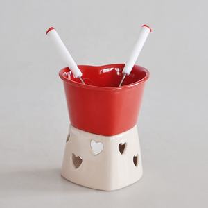 <span class=keywords><strong>Set</strong></span> <span class=keywords><strong>fondue</strong></span> keramik merah, dengan garpu SS 304, <span class=keywords><strong>set</strong></span> <span class=keywords><strong>fondue</strong></span> coklat porselen, <span class=keywords><strong>set</strong></span> hadiah Hari Valentine - Product Image 3