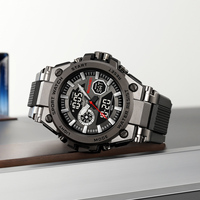 SKMEI 2417 nouveau haute qualité double temps analogique Reloj Hombre LED horloge 5ATM étanche sport hommes en plein air numérique montre-bracelet