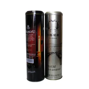 High Quality Empty Round Metal Tin Can Tea Coffee Sugar Tin Canister Set For Wine
