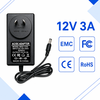 Adaptateur secteur AC 100-240V 50/60Hz DC 12V 36W 3A à large compatibilité, personnalisable ODM/OEM, pour projecteur LED et scanner