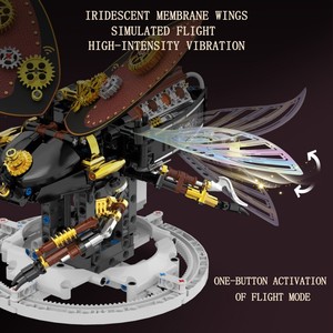 Kit de construction électrique DIY 3D : Puzzle Rhinocéros, <span class=keywords><strong>Coléoptère</strong></span>, Collection d'insectes, Moteurs V8, Modèle Mecha, Jouet éducatif STEM en miniature - Product Image 4