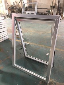 Chất lượng cao duy nhất Kính Hàng Đầu Treo mái hiên cửa sổ thiết kế hiện đại phong cách Swing Con lăn mù sợi thủy tinh <span class=keywords><strong>PVC</strong></span> nhà hồ sơ sản phẩm - Product Image 2