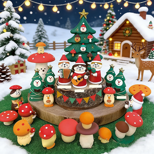 Set <span class=keywords><strong>de</strong></span> Decoración Navideña <span class=keywords><strong>de</strong></span> Hongos Curativos <span class=keywords><strong>de</strong></span> Estilo Japonés para Manualidades, Adornos <span class=keywords><strong>de</strong></span> Mesa Navideños y Regalos Diarios - Product Image 1