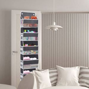 33 Lbs <b>Weight</b> Capacity Hanging <b>Storage</b> Organizer with Clear Window for Bedroom Nursery Over Door Organizer with 4 Large Pockets - Product Image 3
