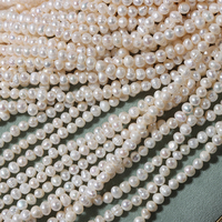 Vente en gros 2A perles d'eau douce naturelles 5 mm perles en forme de pomme de terre perles en vrac matériel de bijoux à bricoler soi-même