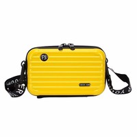 Sac pour femme en PC, trousse de maquillage rigide, mini trousse de toilette, sac bandoulière de 7 pouces, petit sac carré de rangement, sac de voyage à l'épaule
