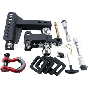 Soportes de enganche de acero ajustables con bola y gancho para conexión de remolque de camión - Product Image 2