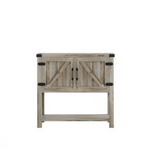 Armoire de rangement de cuisine de style farmhouse, 12 pouces de profondeur, autoportante avec 1 étagère pour une organisation efficace - Product Image 1