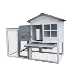 <span class=keywords><strong>Cage</strong></span> pour lapin d'arrière-cour Clapier à lapin en bois à deux étages avec <span class=keywords><strong>cage</strong></span> de course - Product Image 1