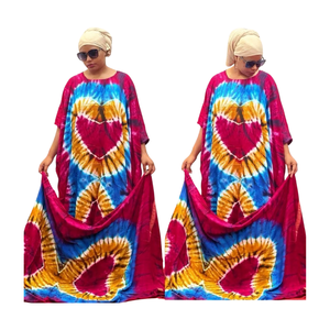 Women's Asymmetrical Neck Tie Dye Kimono Breathable Rayon Chiffon Floor-Length Washable <b>Beach</b> Cover-Up Lace Decoration Autumn - Product Image 1