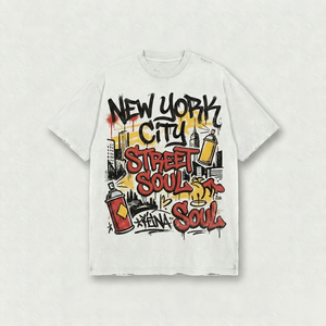 Camiseta Urbana con Estampado <span class=keywords><strong>de</strong></span> Grafiti, Estilo Vintage Hip Hop para Hombre, Color Blanco - Product Image 2
