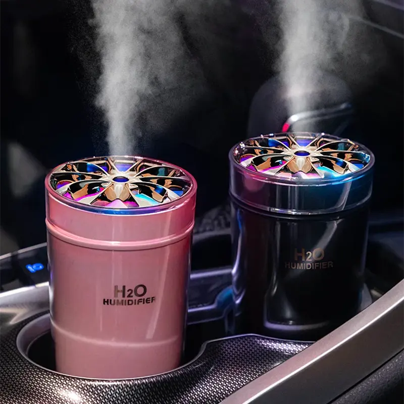 Umidificatore 300ml portatile USB ad ultrasuoni colorato tazza nebulizzatore purificatore d'aria con atmosfera colorata luce per auto