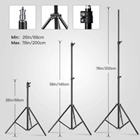 Ampoule LED 85W à télécommande pour kit d'éclairage vidéo doux 50*70cm avec trépied 2m et sac de transport