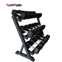 YC Usine En Gros Support De Taille Personnalisée Haltère Rack 3 Niveaux pour Musculation Poids Racks Ensemble 10 Paires