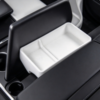 Boîte de rangement arrière en silicone pour Tesla Model 3 Highland Model Y Juniper, support de tableau de bord, plateau pour boîte à mouchoirs, panneau ECT