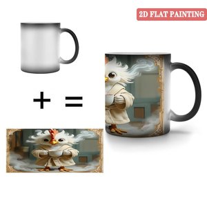 <b>Magic</b> Mug 11oz Frosted Black Ceramic Heat Color Changing Drinking <b>Cup</b> Graduation Souvenir - Product Image 4