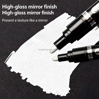 Marqueurs de peinture chrome liquide brillants effet miroir, marqueurs permanents à base d'huile, stylos métalliques réfléchissants pour la réparation