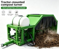 Tracteur haute efficacité tourneur compost remorquable machine de tournage d'andain entraînée par prise de force pourcompostage