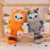 Boneka Gantungan Kunci Mofusand Kucing Lucu Langsung dari Pabrik, Super Lembut 10cm, Mainan Hewan Isi Kapas PP, Penghibur Unisex
