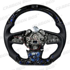 Volant de voiture en fibre de carbone perforé<span class=keywords><strong>e</strong></span> en cuir, LED, en fibre de carbone forgé<span class=keywords><strong>e</strong></span>, pour Renault <span class=keywords><strong>Megane</strong></span> RS, <span class=keywords><strong>Megane</strong></span> 3, <span class=keywords><strong>Megane</strong></span> 4, finition mate - Product Image 2
