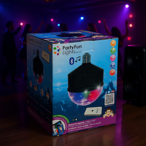 PartyFunLights E27 Disco <b>Light</b> <b>With</b> <b>Bluetooth</b> <b>Speaker</b> And Remote Control - Product Image 3