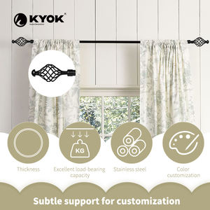 Tringle à rideau KYOK en alliage d'aluminium moderne, texture creuse, multicolores, pour salle de bain, balcon, intérieur, extérieur, vente en gros - Product Image 6