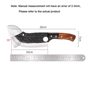 Cuchillo de Chef vikingo hecho a mano, cuchillo serbio de acero al carbono para deshuesar carnicero, cocina forjada, cuchillo de matanza para acampar - Product Image 2