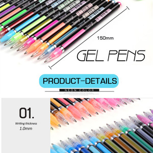 Stylos à encre <span class=keywords><strong>gel</strong></span> pastel de haute qualité, <span class=keywords><strong>48</strong></span> couleurs, ensemble de couleurs bonbon, paillettes, pour fournitures scolaires/artistiques, fournitures de bureau - Product Image 5