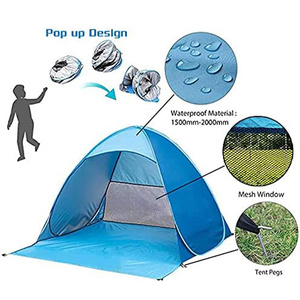 Factory Outlet Nuevo patrón Easy One Touch Impermeable Automático Camping Inflable Tienda al aire libre Poliéster Tafetán <span class=keywords><strong>2</strong></span> personas - Product Image 4