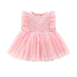 Nouvelle <span class=keywords><strong>Robe</strong></span> d'été sans manches en dentelle et <span class=keywords><strong>tulle</strong></span> pour bébé fille, style princesse, vêtements doux pour nouveau-né - Product Image 1