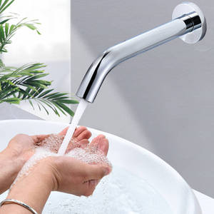 <span class=keywords><strong>Grifo</strong></span> de Lavabo con Sensor Oculto, Infrarrojo, Sin Contacto, Automático, de Pared, Cromado - Product Image 4