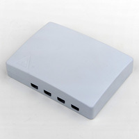 Boîtier terminal FTTH domestique 4 cœurs avec 4 ports, pigtail de fusion large 4 ports, plaque frontale de stockage d'informations FC IP pour le commerce extérieur, Roseta Optique