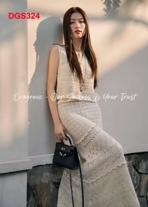 Set Fashion for Ladies Autumn Vacation Cool Chiffon Fabric <b>Skirt</b> <b>Suit</b> <b>Women</b> Knitted Cardigan Coats Full Length Waterproof - Product Image 4