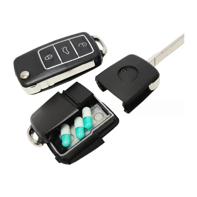 Secret Hide Car Key Seguro Multifuncional Plástico Escondido Caixa De Armazenamento Portátil