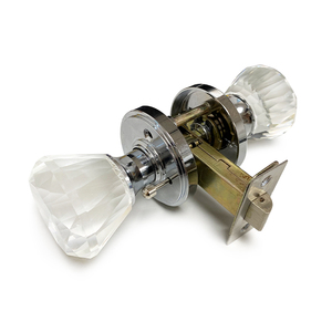 ล็อกประตูแบบไม่ใช้กุญแจหรูหราพร้อมลูกบิดคริสตัล50มม. เหล็กและสังกะสีอัลลอยด์สำหรับภายในห้องนั่งเล่นห้องนอนประตูห้องน้ำ - Product Image 5